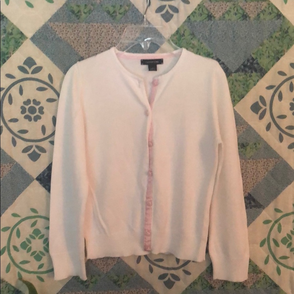 Girls Lands End Button Up sweater